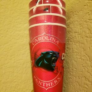 Set of 4 Holographic Carolina Pathers cups